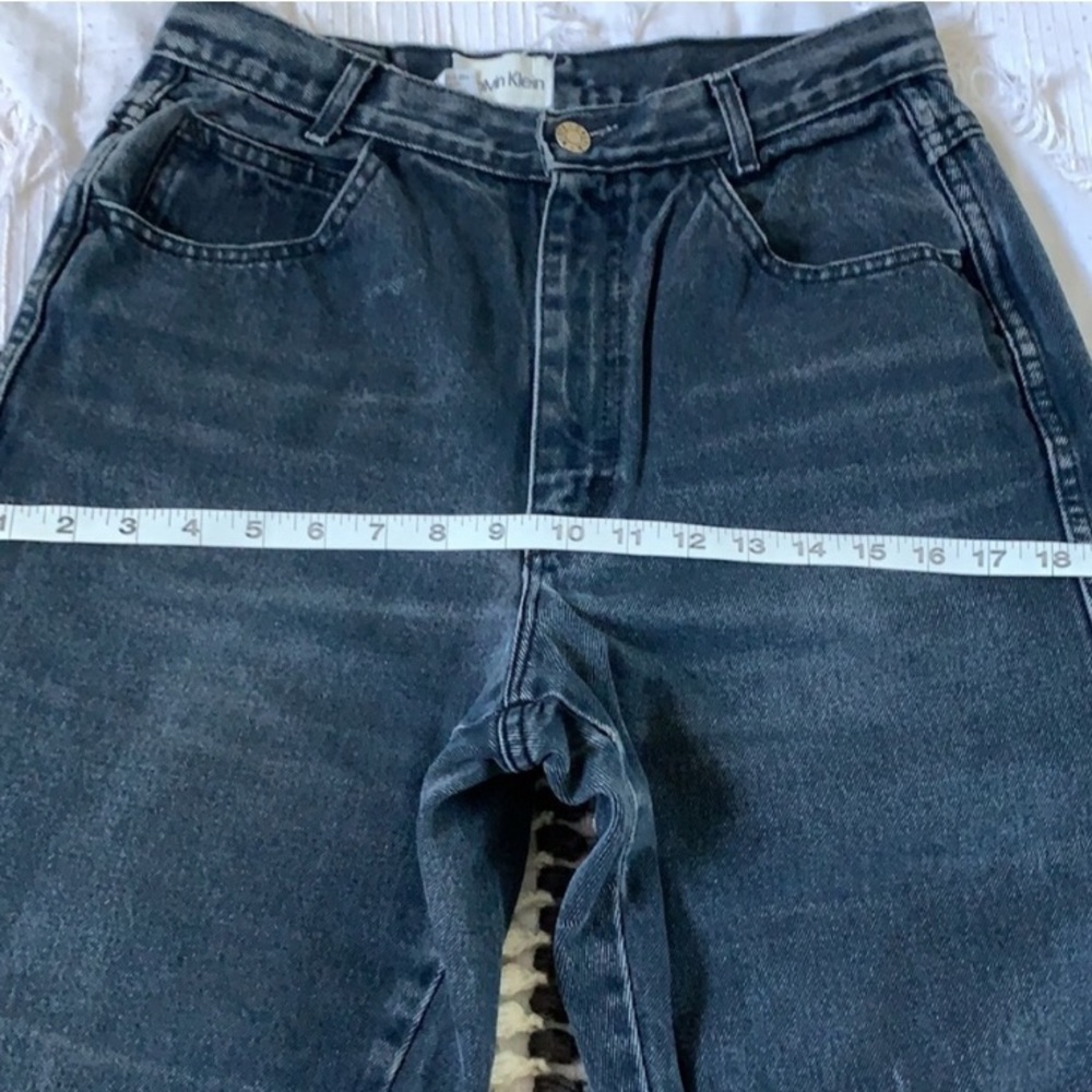 Black / blue denim washed true vintage Calvin Klein jeans size 5 EUC. - Picture 8 of 10